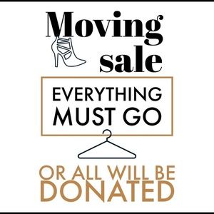 HUGE MOVING SALE! ALL WILL BE DONATED 8/1